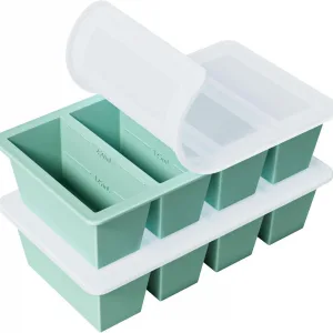Silicone Freezer Tray for Soup Cube: GGOW Silicone Freezing Tray for Broth Sauce Storage - Freeze 125mL 250mL Souped Portion