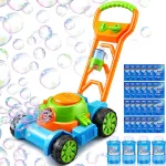 GGOW Bubble Lawn Mower Toddler Toys, Outdoor Toys Games, Kids Toys Bubble Machine, Bubble Mower Push Toy Outside Toys for Toddlers Preschool Kid Boys Girls Birthday Gifts, Blue